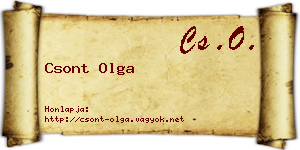 Csont Olga névjegykártya