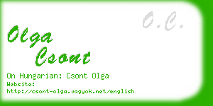 olga csont business card